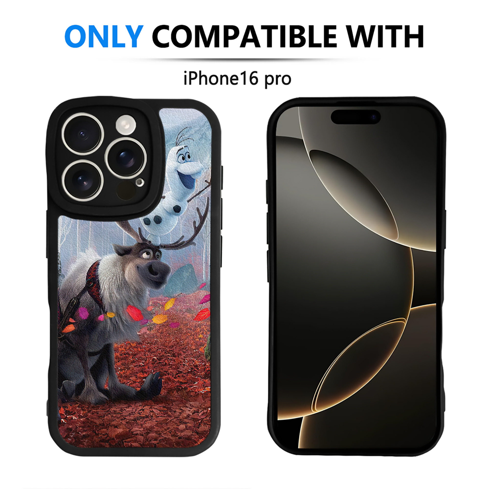 （画像用） アナと雪の女王 アンナ エルサ Frozen Anna Elsa 【iPhone 16シリーズ対応】シリコンスマホケース（レザー調） 材質：シリコン